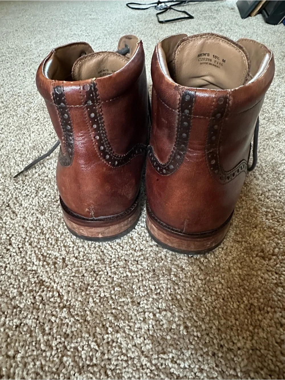 Cole Haan Men's 10.5 Williams Wingtip Chukka Boots Brown Leather Dress Shoes